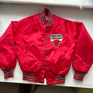 Vintage Chalk Line Satin Chicago Bulls Jacket 1991 Youth Size 10/12, great shape